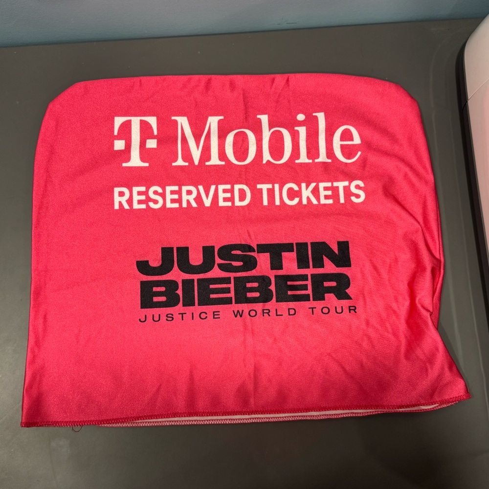 Justin Bieber Justice World Tour T-Mobile Reserved Seat Cover